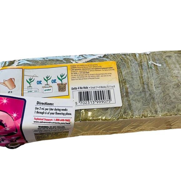 10/$25🦋 Grodan Gro Blocks 3 in x 3 in x 4 in w/ Hole - 7 Count - Picture 8 of 10